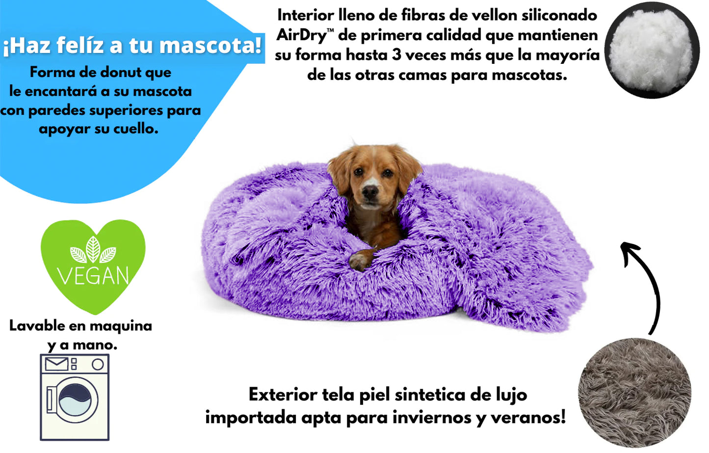 CAMA ORIGINAL MASCOTIKOS™ - ANTI ANSIEDAD Y ESTRES + MANTA RELAJANTE GRATIS