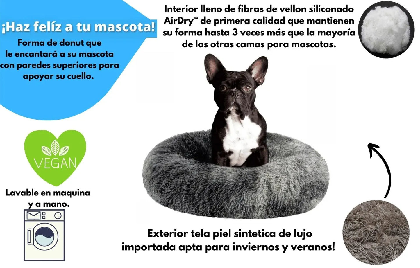 "PACK DE AMOR Y AMISTAD ❤️ - CAMA ANTI-ESTRÉS + MANTA RELAJANTE" 30% DE DESCUENTO (incluye regalo secreto de amor y amistad)