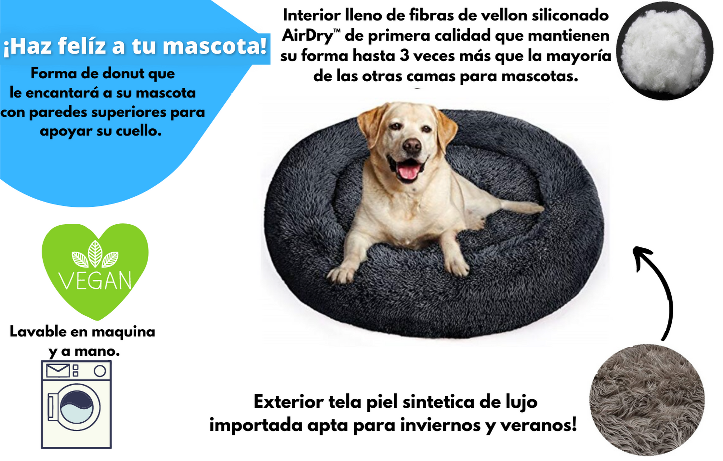 "PACK DE AMOR Y AMISTAD ❤️ - CAMA ANTI-ESTRÉS + MANTA RELAJANTE" 30% DE DESCUENTO (incluye regalo secreto de amor y amistad)