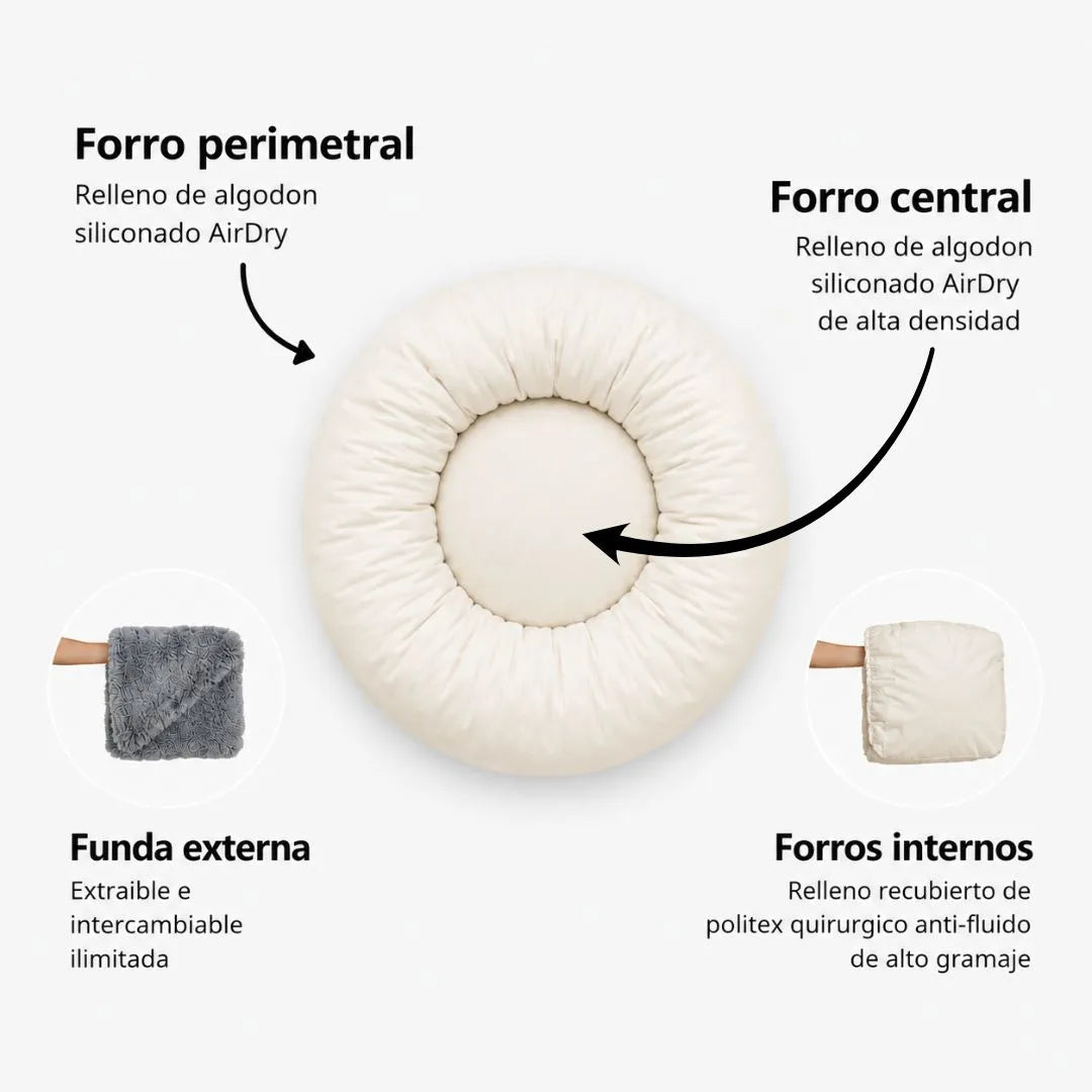 Cama Premium Antiestrés Mascotikos - Diseño atemporal para quienes le dan lo mejor