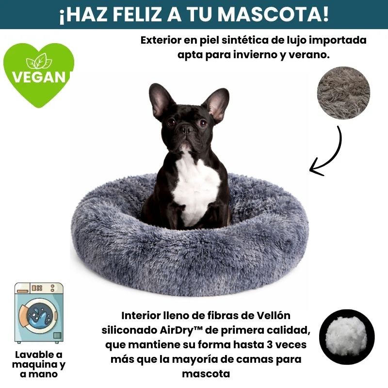 Cama Original Antiestrés Para Perros Mascotikos™ + Almohadita De Regalo