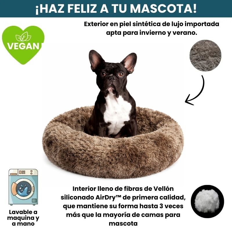 Cama Original Antiestrés Para Perros Mascotikos™ + Almohadita De Regalo