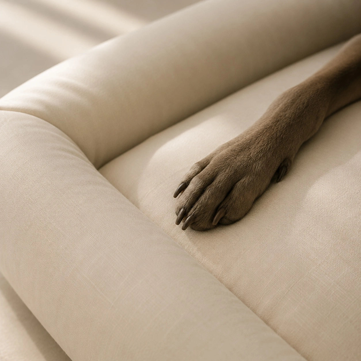 Cama Lounge Antiestrés Para Perros Edición Lino Origen