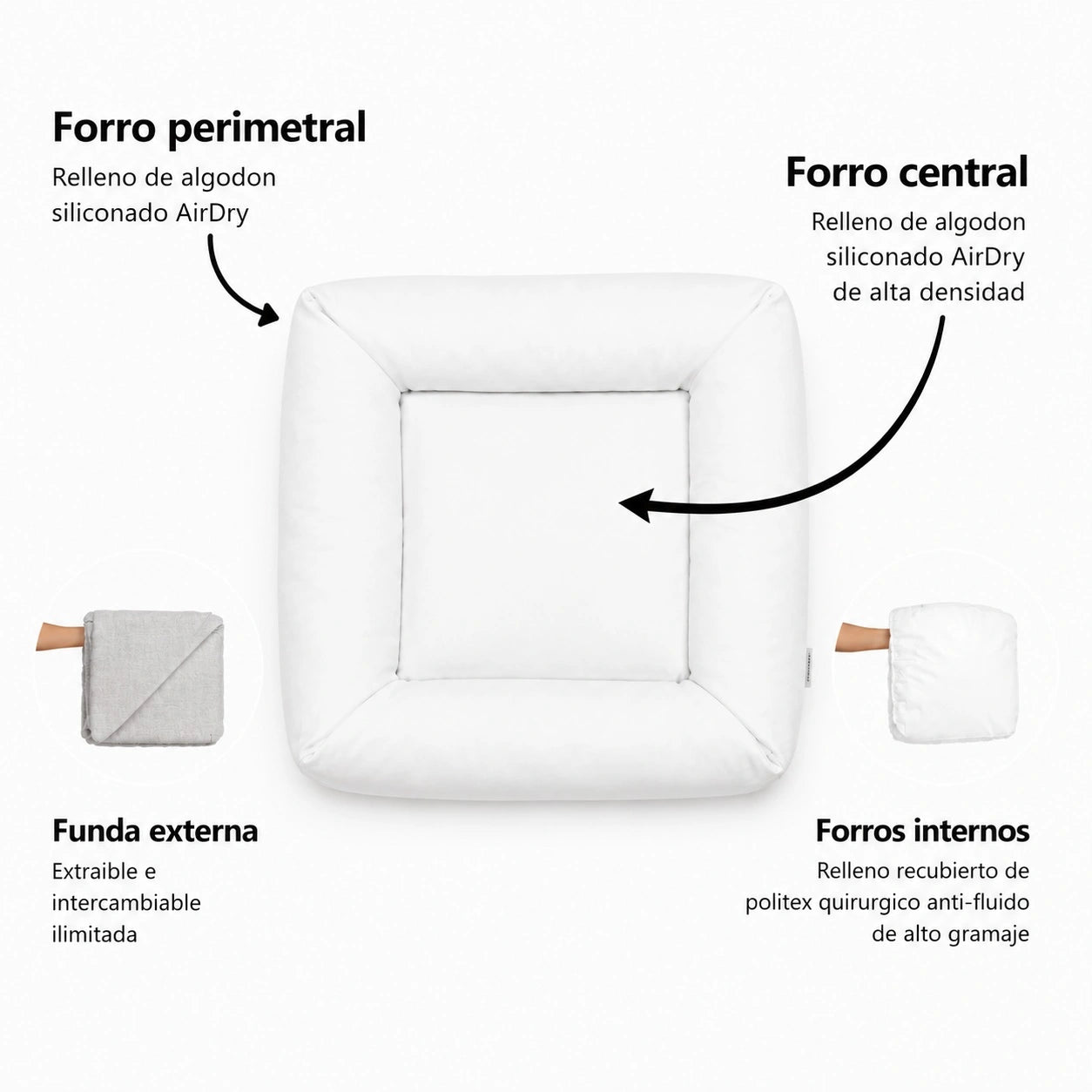 Cama Lounge Antiestrés Para Perros Edición Lino Origen