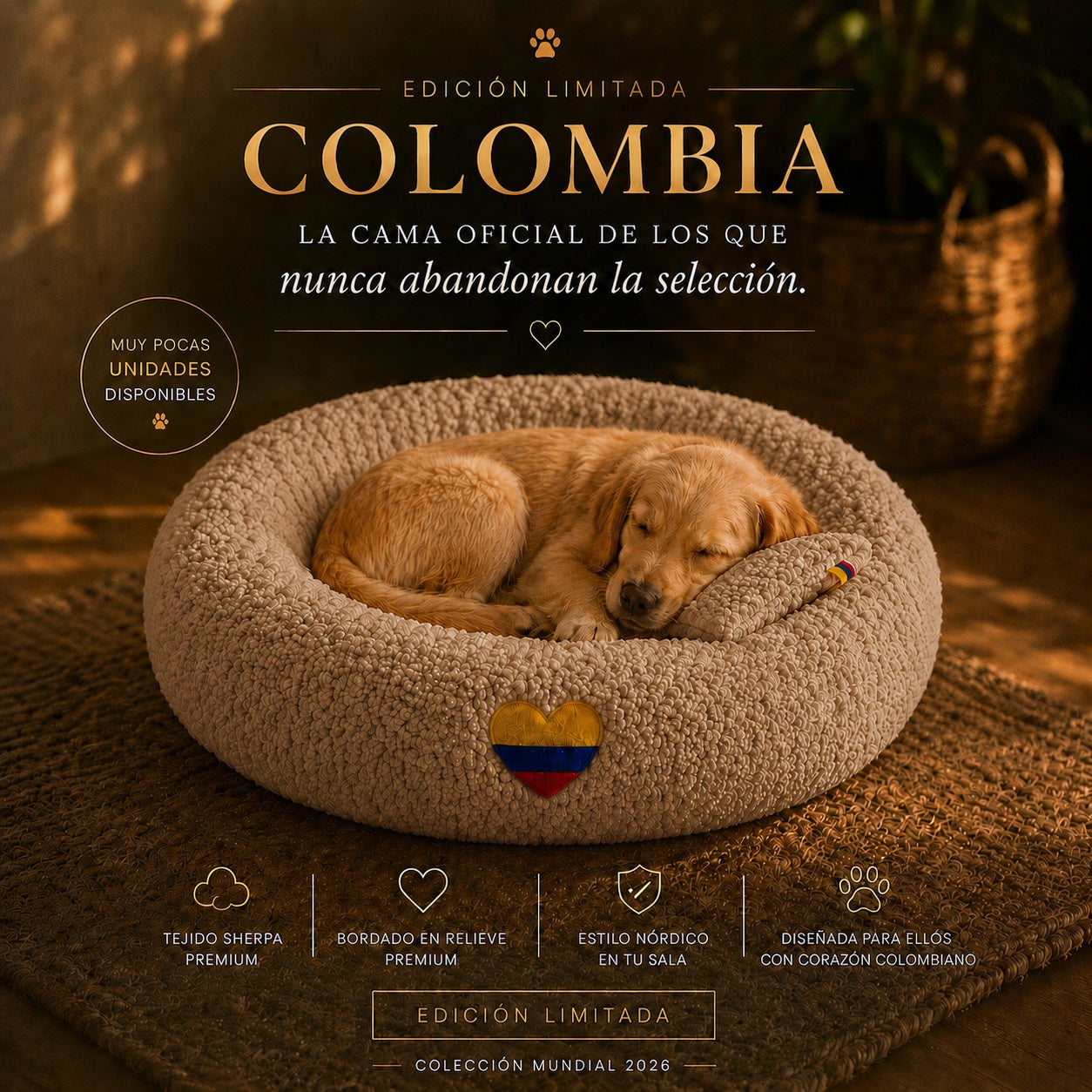Cama Edición Mundial Corazón Tricolor (EDICIÓN LIMITADA)