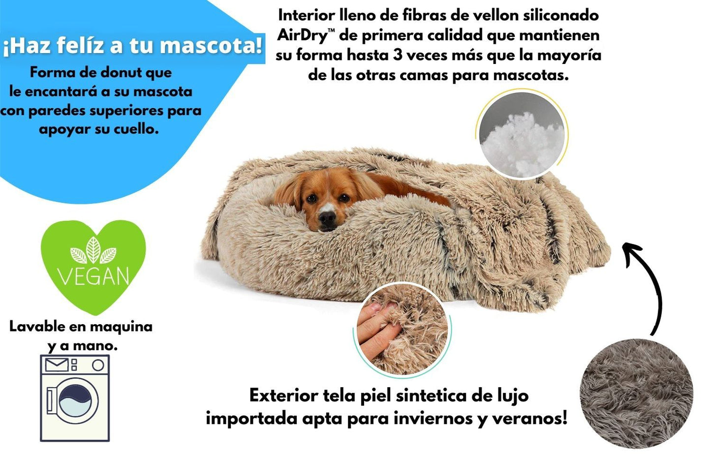 CAMA ORIGINAL MASCOTIKOS™ - ANTI ANSIEDAD Y ESTRES + MANTA RELAJANTE GRATIS