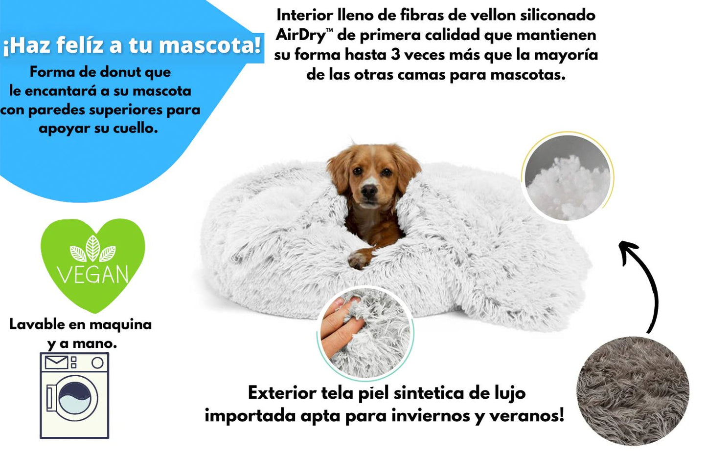 CAMA ORIGINAL MASCOTIKOS™ - ANTI ANSIEDAD Y ESTRES + MANTA RELAJANTE GRATIS