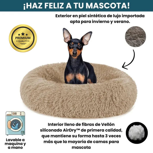 Cama PREMIUM Antiestrés Para Perros Mascotikos™+ Almohadita De Regalo 🎁