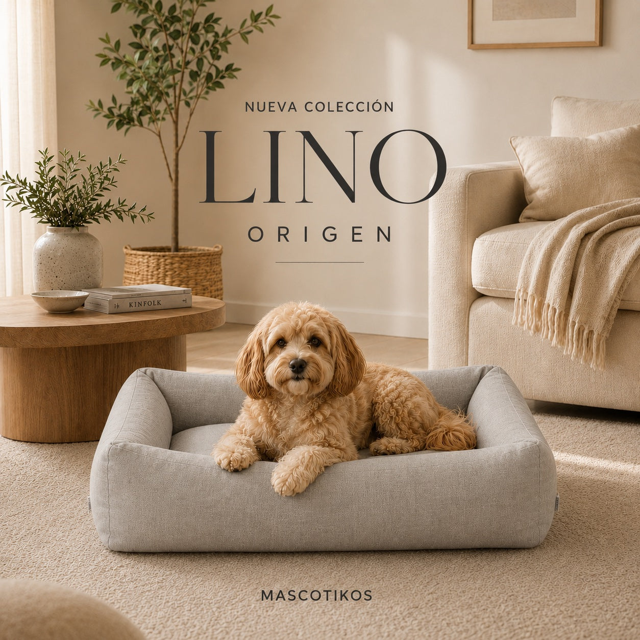 Cama Antiestrés Para Perros Edición Lino Origen