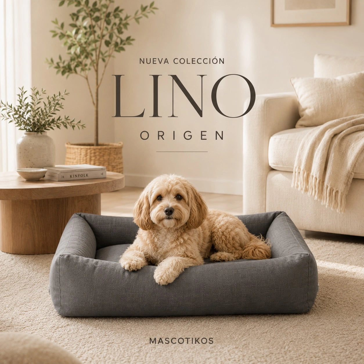 Cama Antiestrés Para Perros Edición Lino Origen