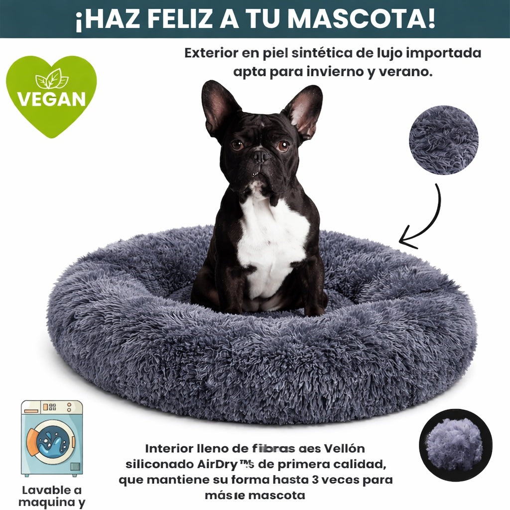 Cama Original Antiestrés Para Perros Mascotikos™ + Almohadita De Regalo