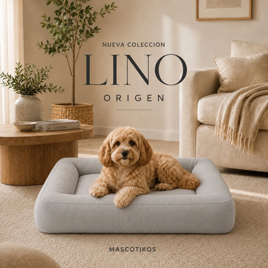 Cama Lounge Antiestrés Para Perros Edición Lino Origen