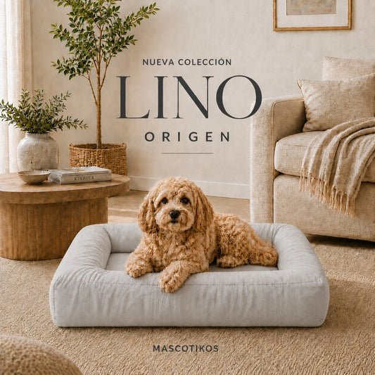 Cama Lounge Antiestrés Para Perros Edición Lino Origen