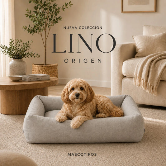 Cama Lounge Antiestrés Para Perros Edición Lino Origen