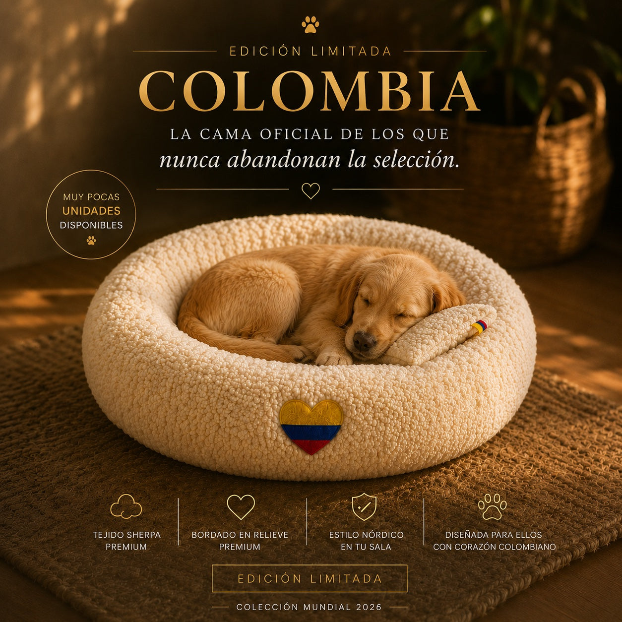 Cama Edición Mundial Corazón Tricolor (EDICIÓN LIMITADA)