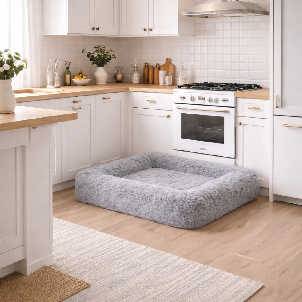 Cama PREMIUM Lounge Antiestrés Para Perros Mascotikos™+ Almohadita De Regalo 🎁