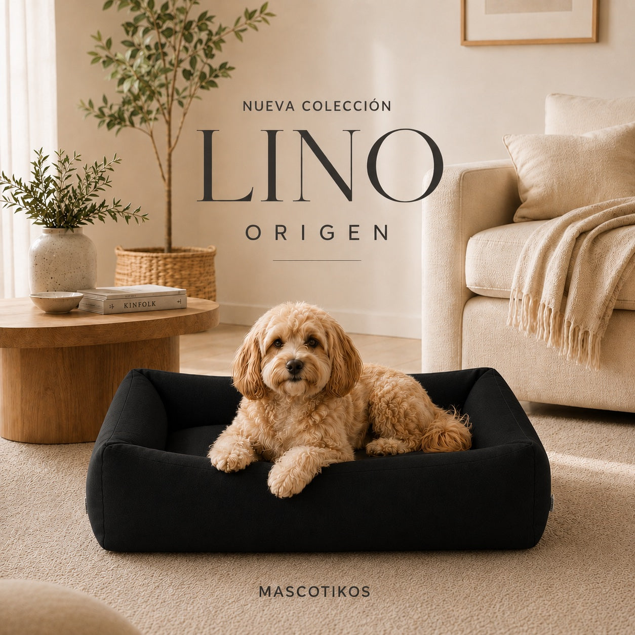 Cama Antiestrés Para Perros Edición Lino Origen