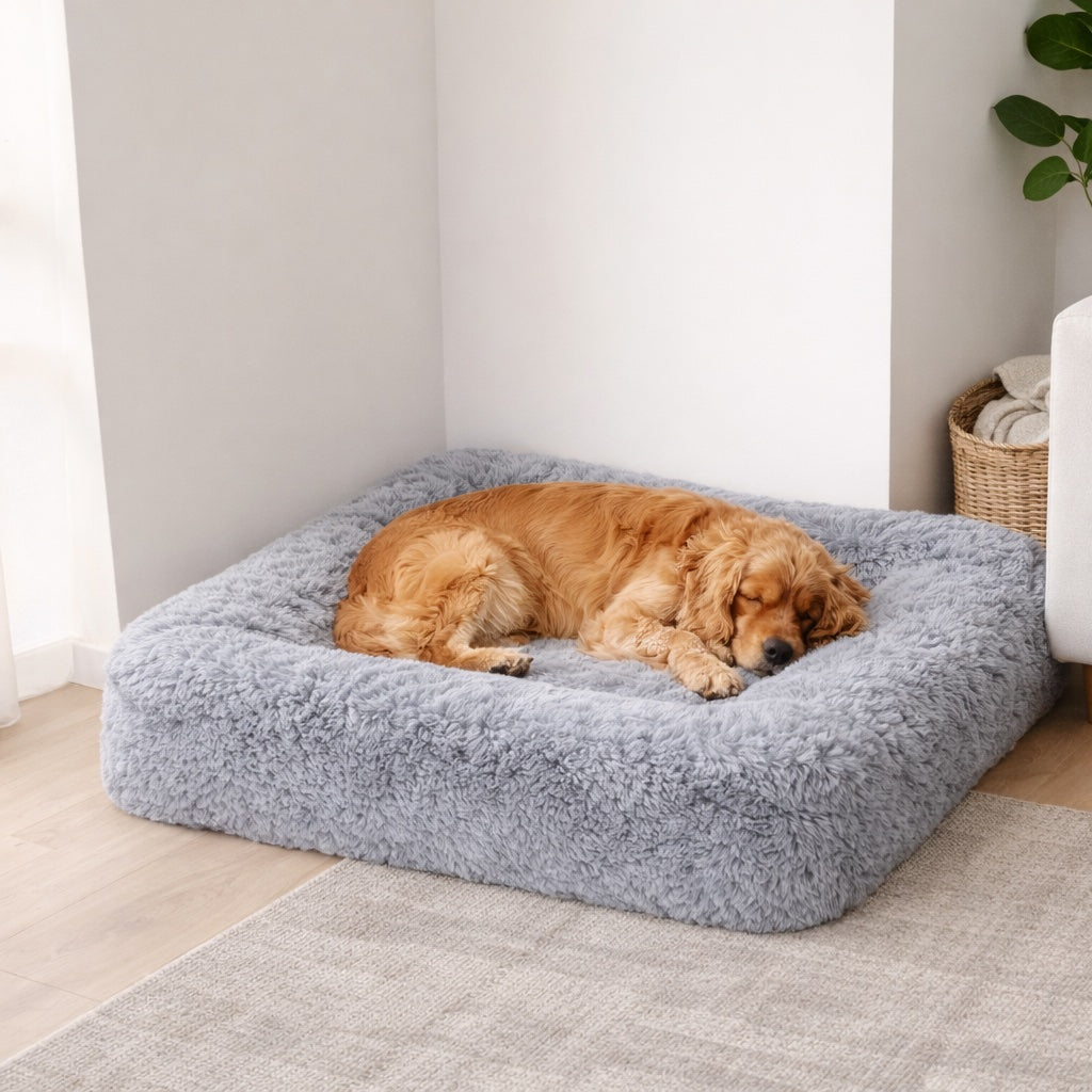 Cama PREMIUM Lounge Antiestrés Para Perros Mascotikos™+ Almohadita De Regalo 🎁
