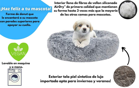 Camita Anti-Estrés Para Mascotas + Almohadita en Peluche de Regalo 🎁