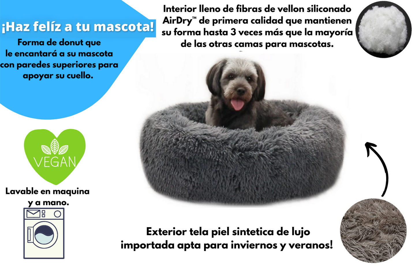 [COMBO] Camita Anti-Estrés + Manta Anti-Estrés Para Mascotas + Almohadita en Peluche de Obsequio 🎁