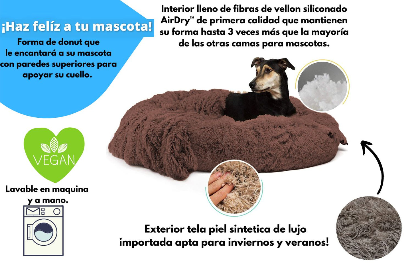 CAMA ORIGINAL MASCOTIKOS™ - ANTI ANSIEDAD Y ESTRES + MANTA RELAJANTE GRATIS