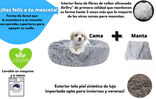 [COMBO] Camita Anti-Estrés + Manta Anti-Estrés Para Mascotas + Almohadita en Peluche de Obsequio 🎁