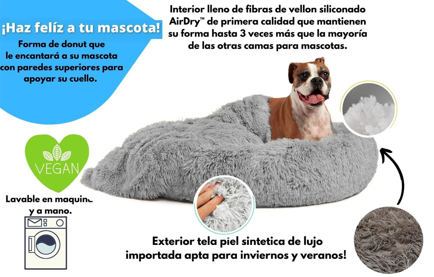 CAMA ORIGINAL MASCOTIKOS™ - ANTI ANSIEDAD Y ESTRES + MANTA RELAJANTE GRATIS