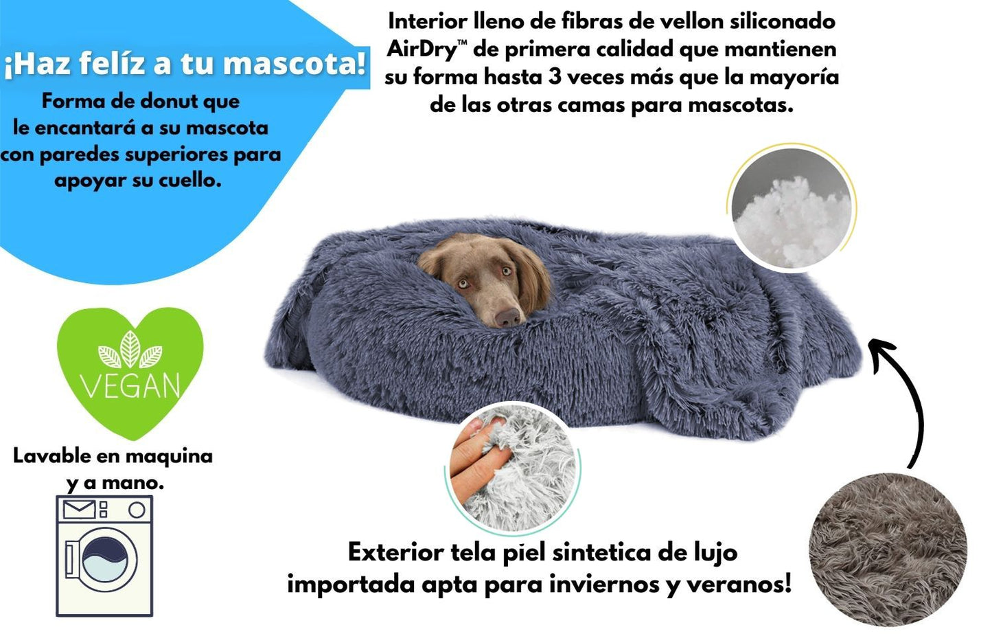 CAMA ORIGINAL MASCOTIKOS™ - ANTI ANSIEDAD Y ESTRES + MANTA RELAJANTE GRATIS