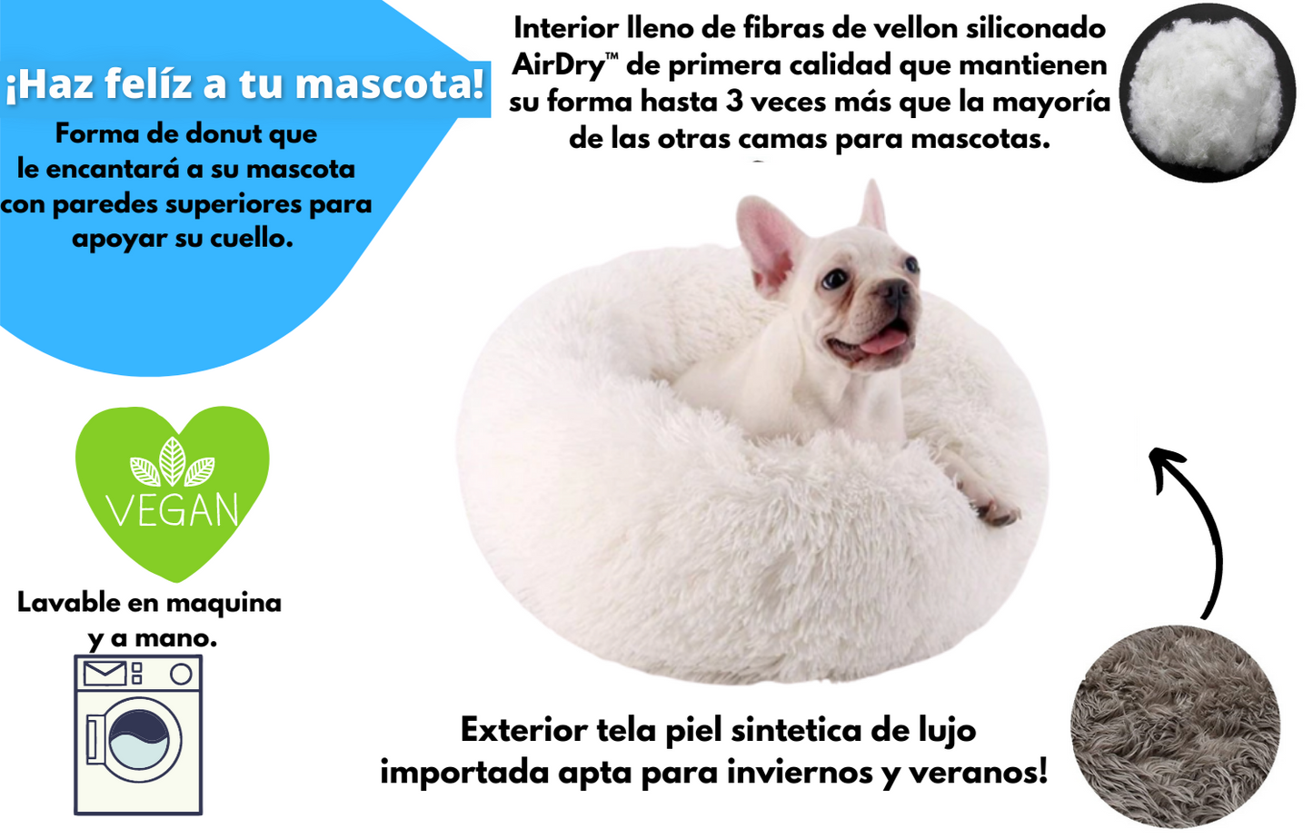 [COMBO] Camita Anti-Estrés + Manta Anti-Estrés Para Mascotas + Almohadita en Peluche de Obsequio 🎁