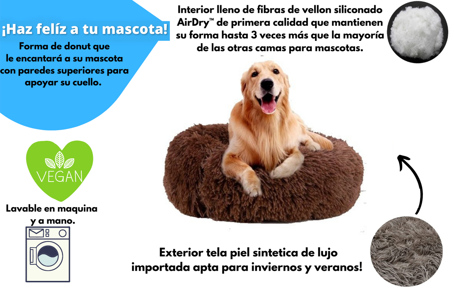 [COMBO] Camita Anti-Estrés + Manta Anti-Estrés Para Mascotas + Almohadita en Peluche de Obsequio 🎁